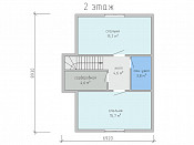 Каркасный дом 1.5 этажа 7х9 проект Дрозд
